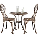 thumbnail of tectake Conjunto de mesa y sillas Lyon para 2 personas, de aluminio resistente a la intemperie  Negro/Gris