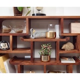 thumbnail of Wandregal 80x55x15 cm Sheesham Massivholz Hängeregal Modern Schwebend, Großes Design Schweberegal, Regal Hängend Wohnzimmer, Bücherregal