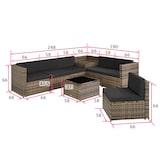 thumbnail of tectake Conjunto de muebles de ratán VERONA  Natural