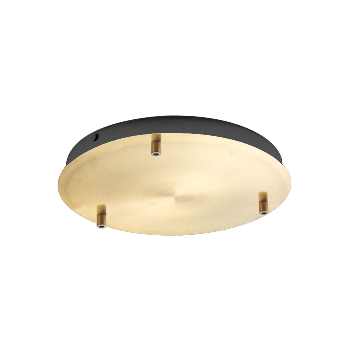 Rosa de teto redonda de metal Alice IP20 para luminárias suspensas - Base de teto moderna, conexão de 3 furos, fácil instalação