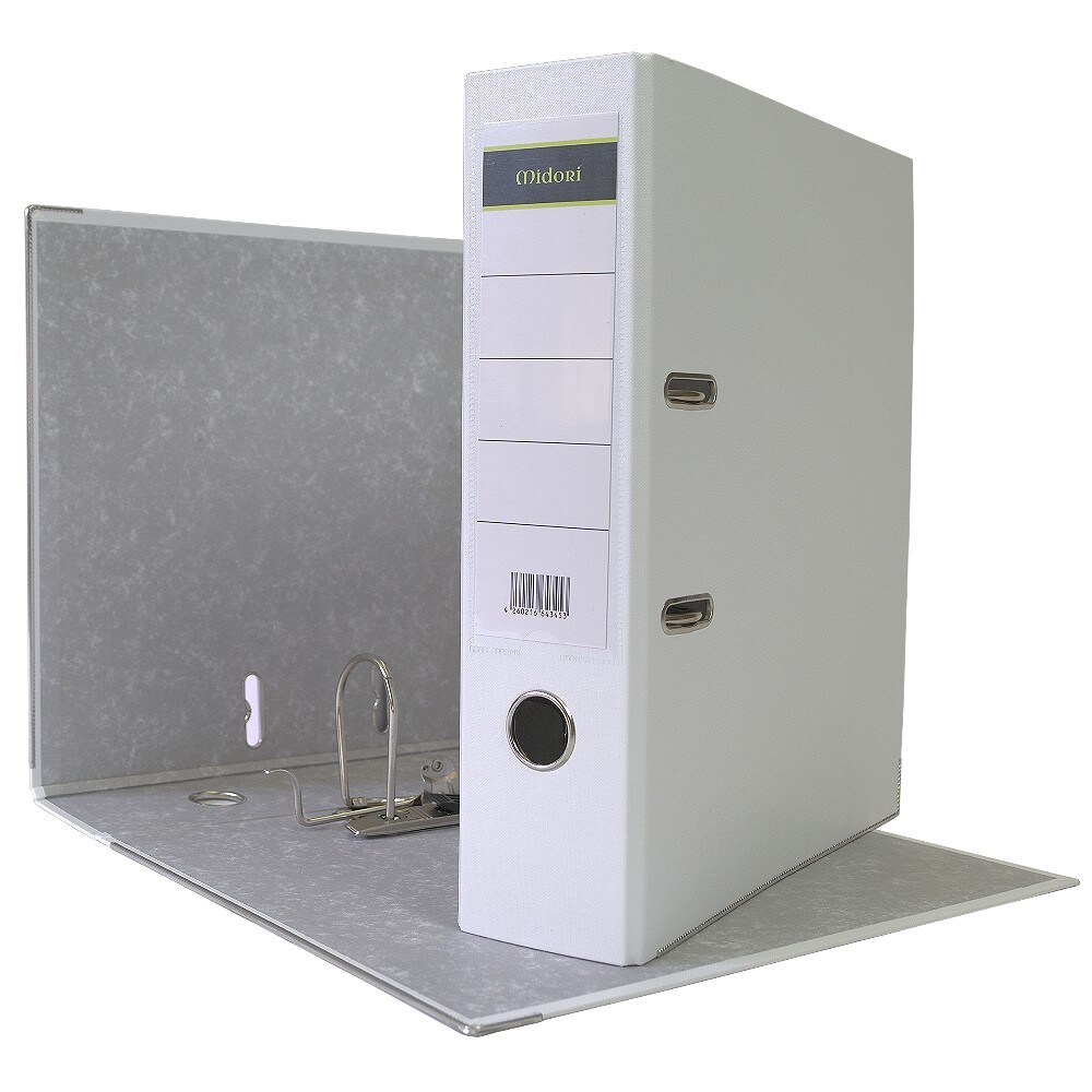 100 x Ordner A4 8 cm PP Kunststoff Weiss Aktenordner Briefordner Breit 80 mm