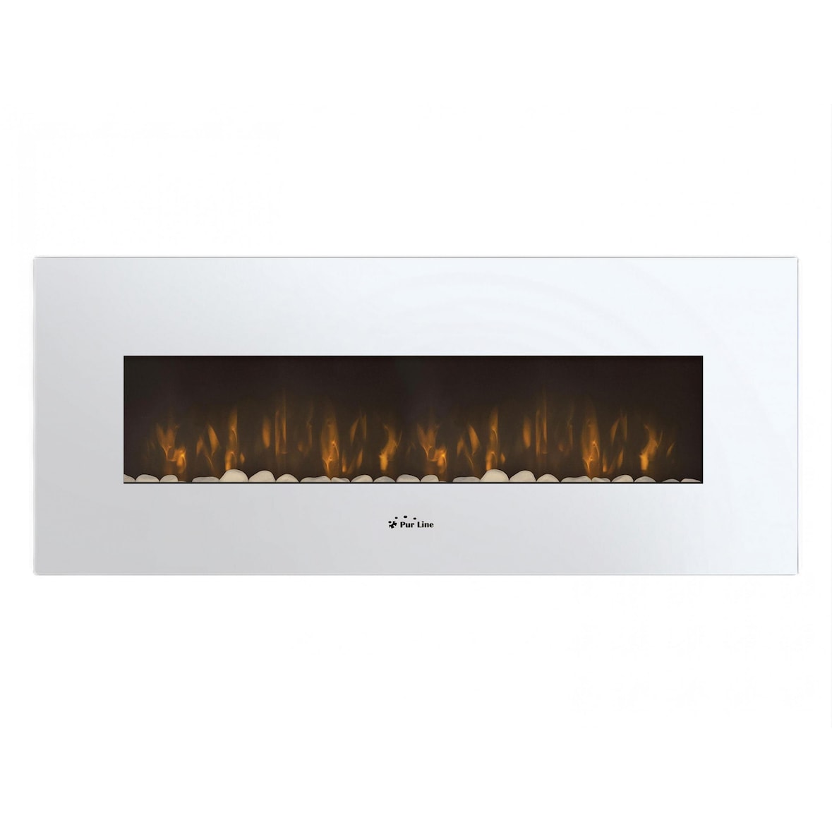 PURLINE Elektrische haard NON-CASTRABLE Panoramic met wit front CHE-505