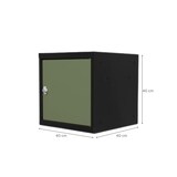 thumbnail of Mega Deal | 5x Schließfachwürfel Blocky mit Drehriegelschloss für Vorhängeschloss | HxBxT 40x40x40cm | Anthrazit/Resedagrün