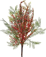 thumbnail of Künstlicher Beerenzweig 50cm mit roten Beeren Kunstzweige Deko Zweige Weihnachten Weihnachtszweige Grün Rot