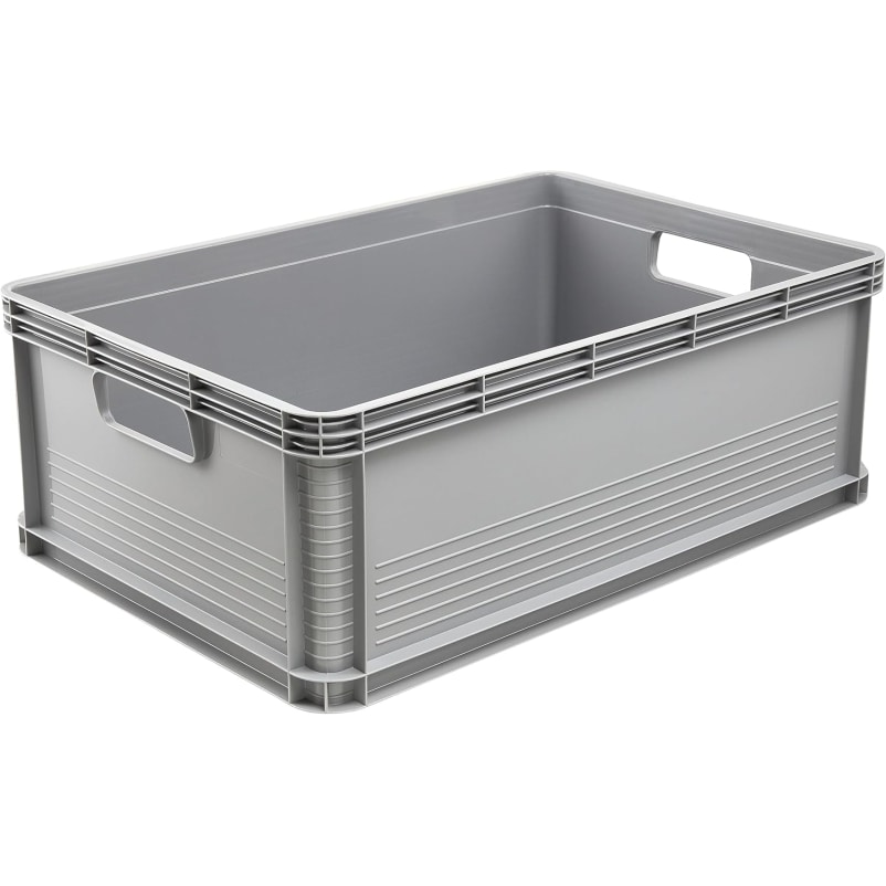 Keeeper - Caja de Almacenaje de Polipropileno 45 L en color Gris Nórdico 60x40x22 cm - Colección Robert