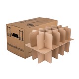 thumbnail of 15  x Gläserkarton inkl. Einsatz 40 kg Traglast stabiler Umzugskarton Gläserkiste Umzug 2-wellig BB-Verpackungen