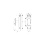 thumbnail of Boitier de crémone pour fenêtre, fonte, en applique pour tringle apparente - THIRARD