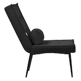 thumbnail of ML-Design Sessel Schwarz – Relaxsessel mit Lendenkissen, gepolstert, Metallbeine, Retro Lesesessel, ergonomischer Fernsehsessel fürs Wohnzimmer