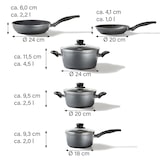 thumbnail of STONELINE® Kochgeschirr-Set 8-teilig mit Deckeln, beschichtete Töpfe & Pfannen Induktion geeignet