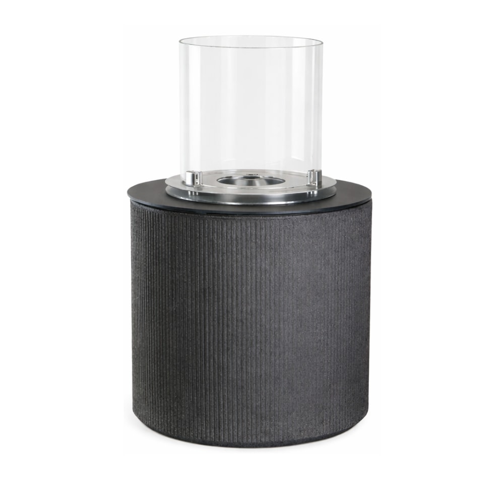 Camino Bioetanolo da Pavimento Biocamino per Interno Esterno Bruciatore in Acciaio Inox con Vetro Design Salotto e Ristoranti cm 36x56 – Nero