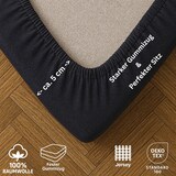 thumbnail of EXKLUSIV HEIMTEXTIL Marke Jersey Spannbettlaken 140 x 200 cm Navyblau 100% Baumwolle Öko - Tex Zertifiziert Bed-Sheet Bettlaken Spannbetttuch Topper