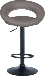 thumbnail of CHEFGASTRO 2er Set Barhocker IGUAZU Stoff Schwarz HxBxT 77x52x47cm Stoff Grau Barstuhl