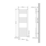 thumbnail of LuxeBath Elektro Badheizkörper Sahara 400x1200 mm Schwarz matt gebogen, Heizstab 900W, Thermostat