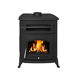 thumbnail of Estufa de leña con horno ANTARES IRON 24.28 kW, fundición completa, calienta hasta 305 m³, alta potencia