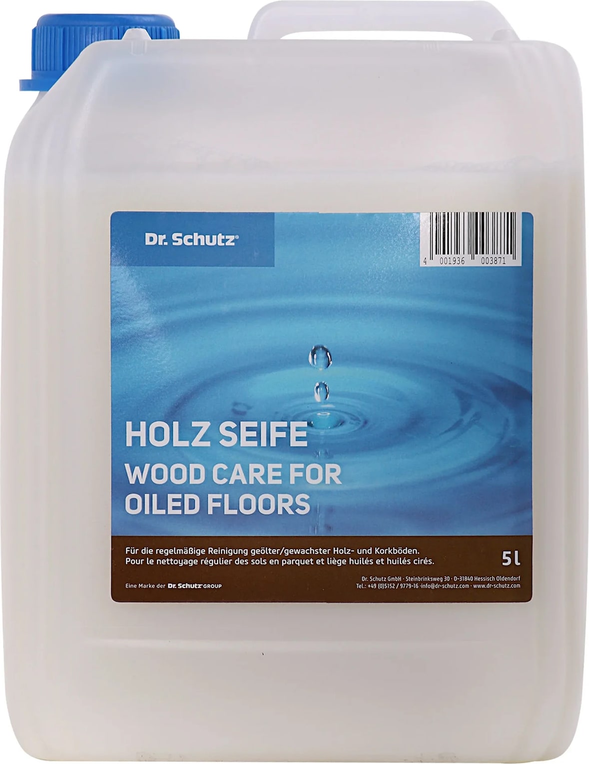 DR. SCHUTZ Holz Seife 5 Liter Reiniger für geölt-gewachste Holz- und Korkböden