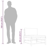 thumbnail of vidaXL Garten-Mittelsofa mit Kissen Cremeweiß Bambus