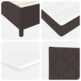 thumbnail of vidaXL Boxspringbett mit Kopfteil Dunkelbraun 120 x 200 cm Stoff