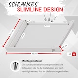 thumbnail of bümö Schreibtisch Schublade für Laptop & Notebooks abschließbar aus Metall in weiß mit Schloss und Antirutschmatte - Unterbauschublade für Bürortische