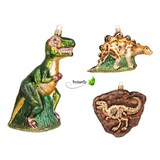 thumbnail of Christbaumschmuck Glas 10cm Dinosaurier Figur Mundgeblasen & Handbemalt Weihnachtsbaum Anhänger Weihnachten Weihnachtsbaumschmuck Dino Beige