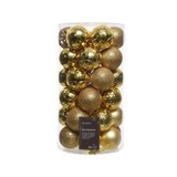 thumbnail of Tube de 37 Boules Dorées Décoratives pour Sapin de Noël Ø6Cm