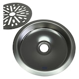 thumbnail of BieTal® Tropfschale Tropfkasten Edelstahl rund 13,2cm mit Lochplatte zum Einlassen