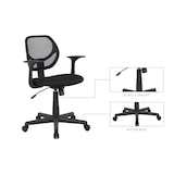 thumbnail of SIGMA Cadeira de escritório SC17, plástico, altura do assento ajustável, preto