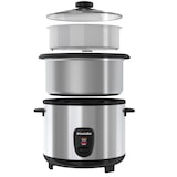 thumbnail of Reiskocher mit Dampfgareinsatz, 1,8 l, Warmhaltefunktion - silber