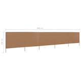 thumbnail of Helloshop26 - Schermo divisorio in tessuto a 5 pannelli 600 x 160 cm tortora 02_0008828