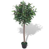 thumbnail of Árbol de laurel artificial con macetero verde 120 cm