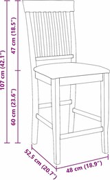 thumbnail of vidaXL Barhocker mit Kissen 2 Stk. Weiß Massivholz Gummibaum