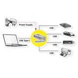 thumbnail of Hub USB 3.2 Gen 1 ROLINE, 4 vie, cavo di collegamento di tipo C