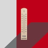 thumbnail of Set van 2 Fackelmann Tecno houten thermometers voor binnen en buiten.