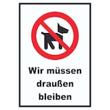 thumbnail of Wir müssen draußen bleiben Schild A0 (841x1189mm)