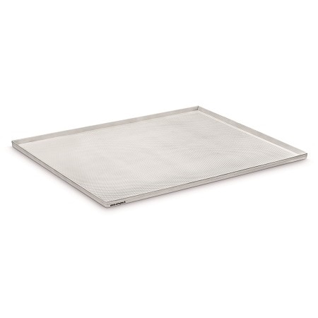 Teglie alluminio micro forato 60x80x2 bordo piega per panifici