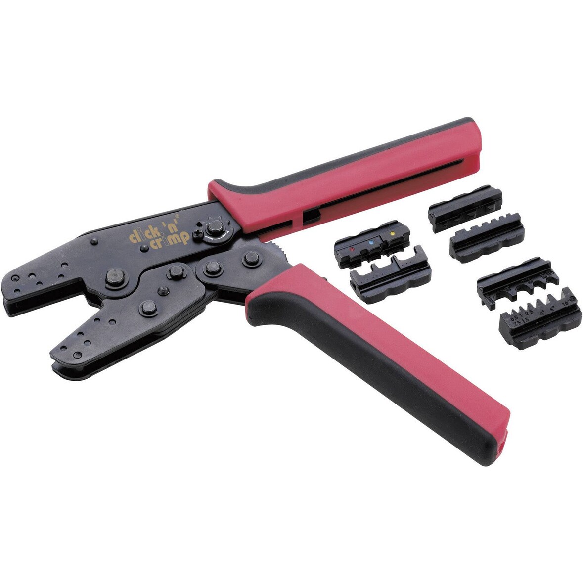Cimco click 'n' crimp 106000 Presszangen-Set 4teilig Isolierte Kabelschuhe, Unisolierte Kabelschuhe,