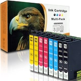 thumbnail of 8 Druckerpatronen Set Tinte kompatibel für Epson Expression Home XP-100, 102, 200, 202, 205, 210, 212, 215, 225, 300, 30, 302, 305, 310, 312, 313,