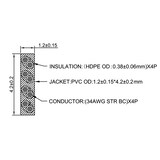 thumbnail of ROLINE UTP Patchkabel Cat.6A (Class EA), extra-flach, schwarz, 0,5 m
