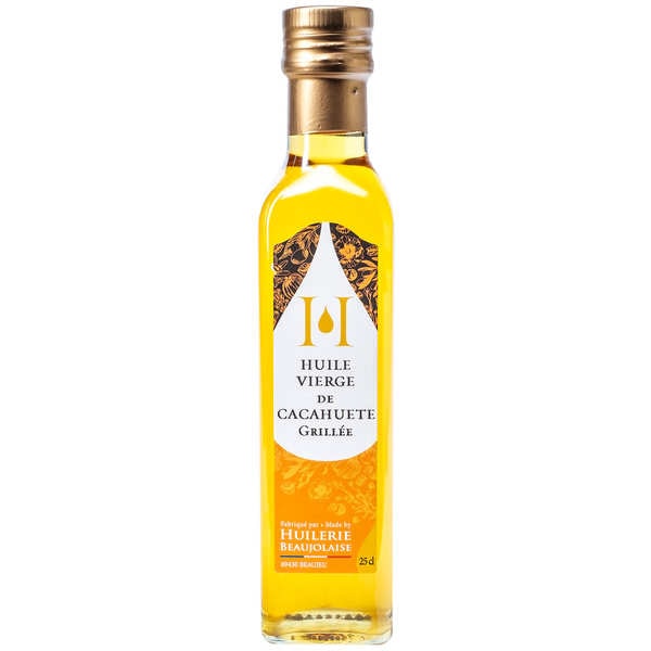 Huile vierge de cacahuète grillée Bouteille 25cl Huilerie Beaujolaise