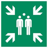 thumbnail of Hinweisschild Sammelstelle, 400x400mm, aluminium/silber/silber