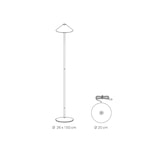 thumbnail of Zafferano Oplaadbare LED-vloerlamp Pina XXL – 6W, IP65, Touch Dimmer, Magnetische kop, Modern Design voor binnen en buiten – Goud