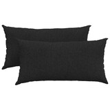 thumbnail of vidaXL Sofakissen 2 pcs Schwarz 80 x 40 cm Stoff