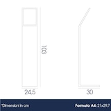 thumbnail of Danieli - Espositore Pubblicitario a Leggio in Metallo Verniciato Nero da Terra con una Tasca Porta Comunicazioni in Acrilico A4