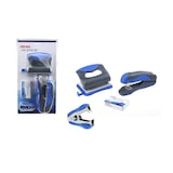 thumbnail of SIGMA Conjunto de agrafadores perfuradores, azul, embalagem com 4