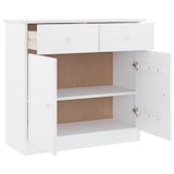 thumbnail of Helloshop26 - ALTA 77 x 35 x 73 cm Buffet Kommode Aufbewahrungsmöbel Organizer aus massivem weißem Kiefernholz für Küche Wohnzimmer 02_0029680