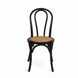 thumbnail of Chaise de bistrot LEVIS - Noire - Assise tressée