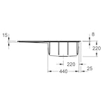 thumbnail of Villeroy&Boch Spülbecken mit Abtropffläche links, Subway Style 50 Steam Grau 90x51cm, Keramik, Handbetätigung