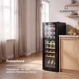 thumbnail of Klarstein Bovella 27 Duo+ Zweizonen-Weinkühlschrank 74l 27 Fl. Glastür Schwarz