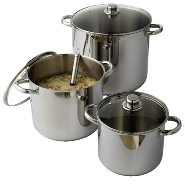 20L Groentesoeppan Inductie Gastronomie Kookpan van Roestvrij Staal, Stoofpotpan, Kookpan, Met Deksel en Draaghandvat, Geschikt voor Inductie, Gas, Glaskeramiek, enz