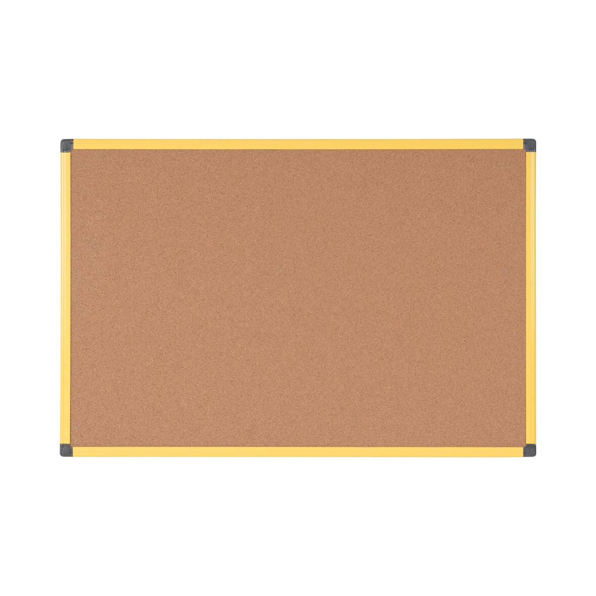Quadro de Cortiça Industrial Ultrabrite Bi-Office - 900 x 600 mm, Moldura de Alumínio Amarelo