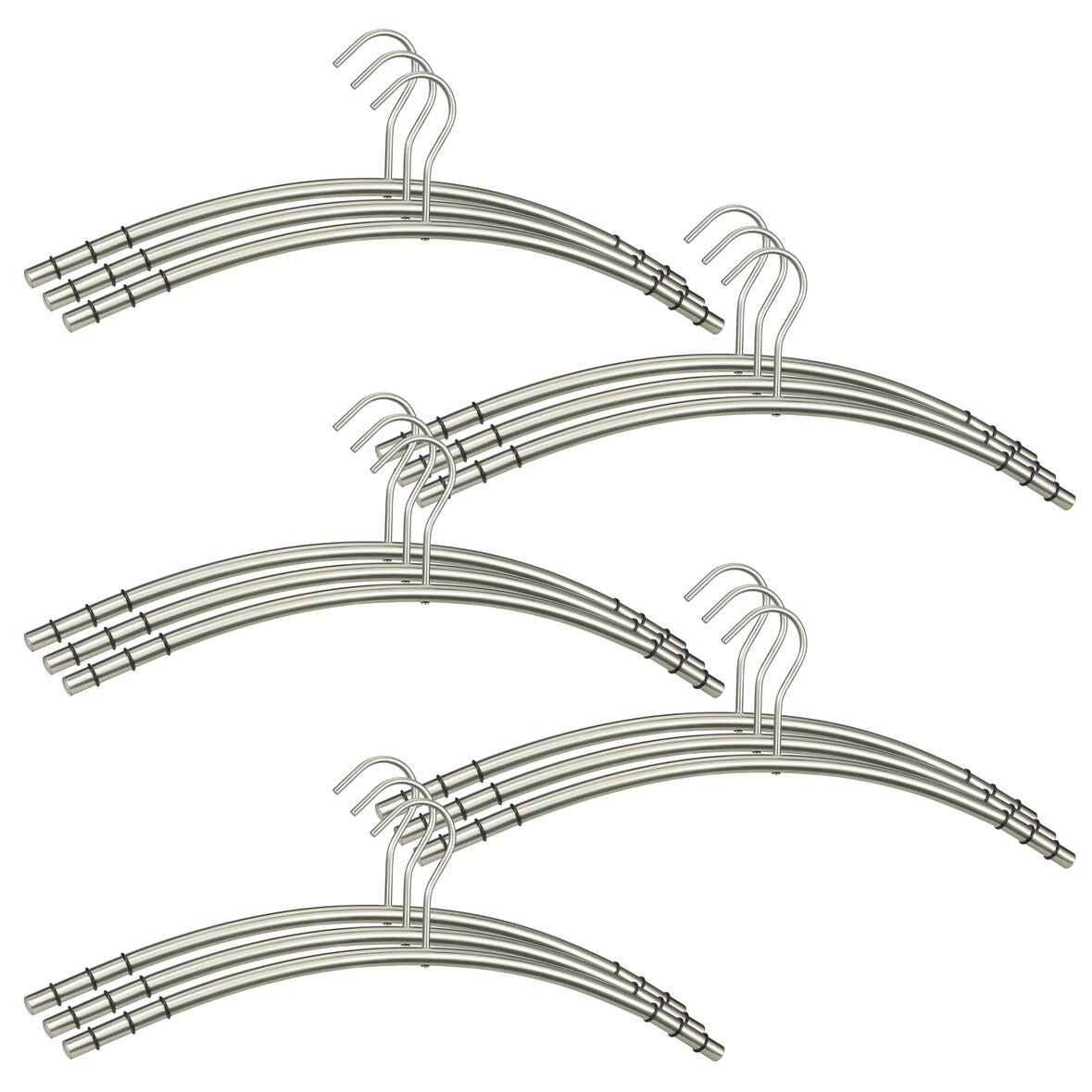 Kleiderbügel Edelstahl VE=15 Stück SZAGATO Edelstahl Kleiderbügel modern Hosenbügel Design Kleiderbügel Metall Hänger Garderobenbügel hochwertig